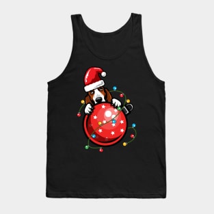 Santa Basset Hound Tank Top